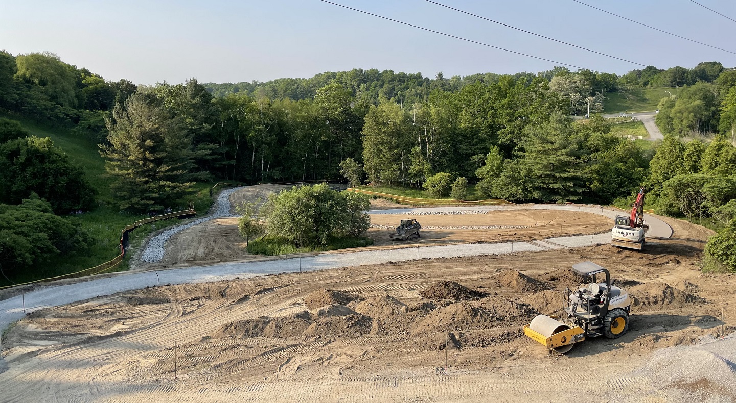 trail construction in progress in The Meadoway