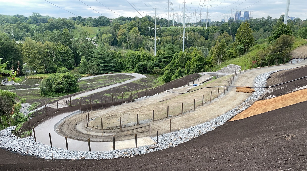 The trail from Military Trail to Neilson Road nears completion