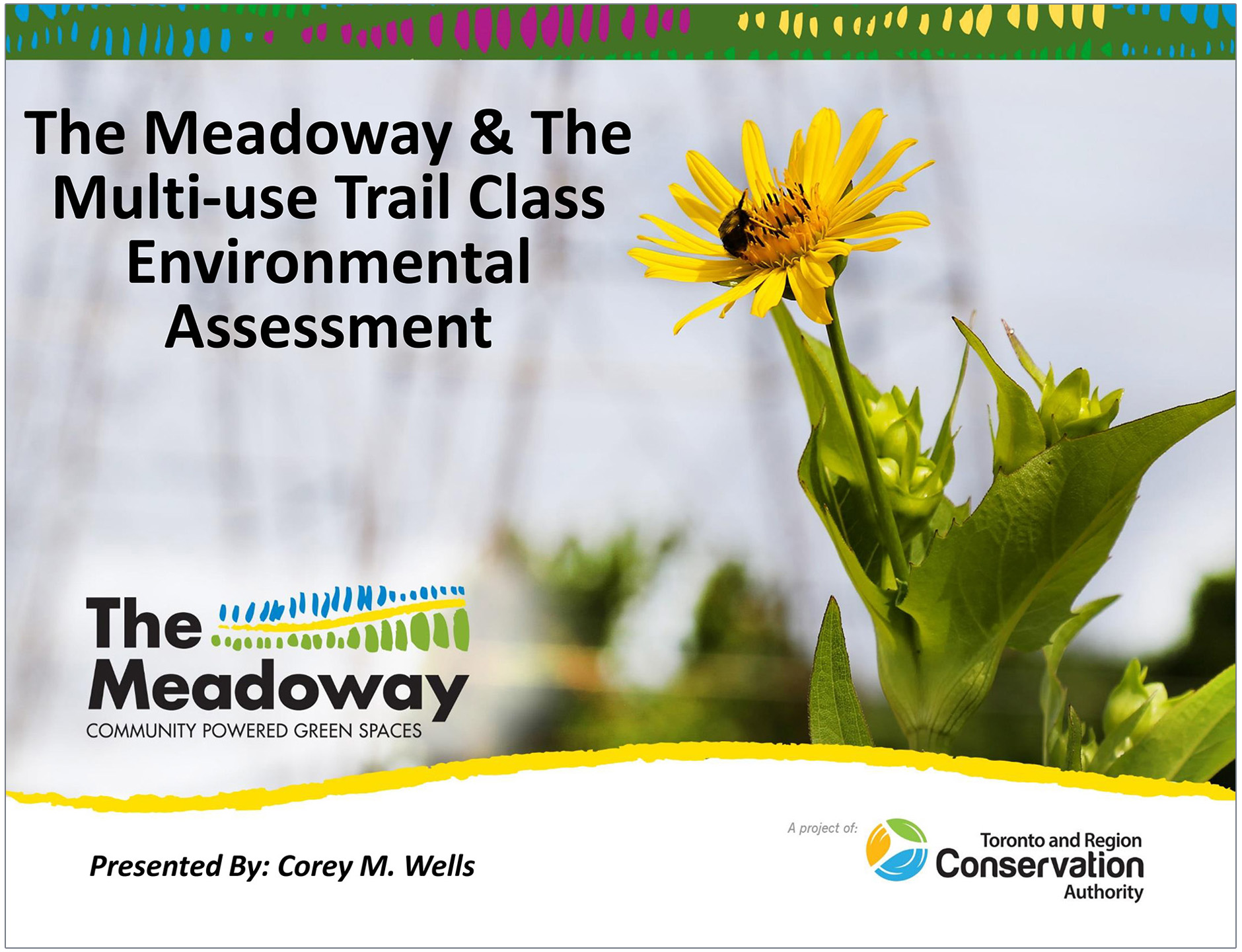 cover page of The Meadoway Multi-Use Trail Class Environmental Assessment presentation