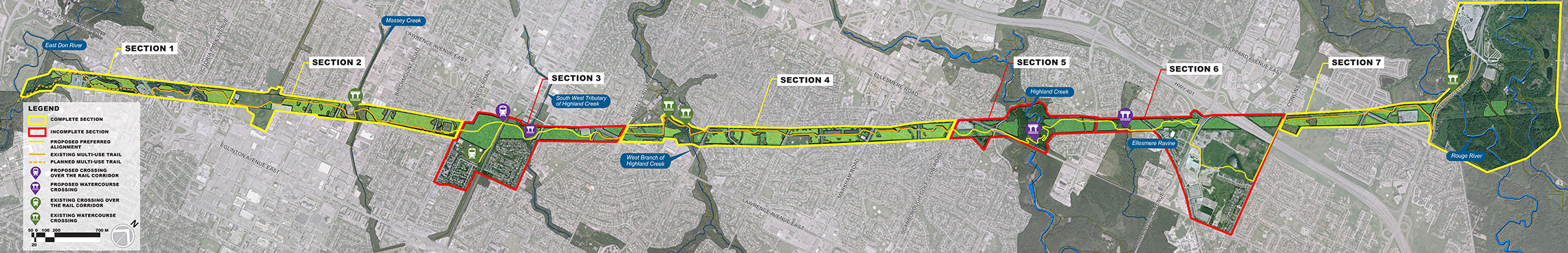 Map of The Meadoway multi-use trail network