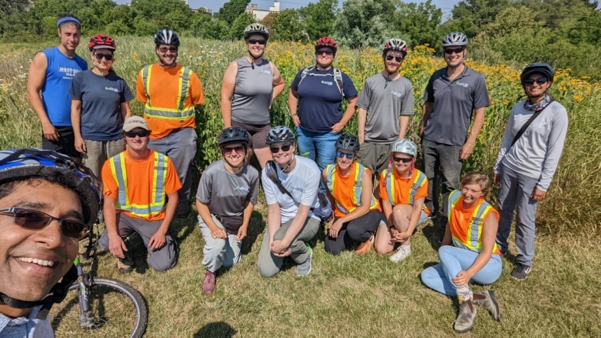 cycling group enjoys tour of The Meadoway